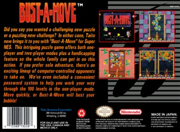 Bust-A-Move (USA) box cover back